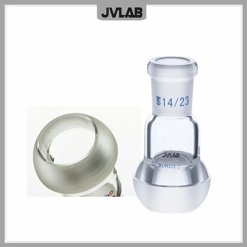 Spherical Joint Spherical Mouth and Standard Plug Interchangeable Connector Laboratory Glass Adapter Plug Diam.14 19 24 29# 1 pc