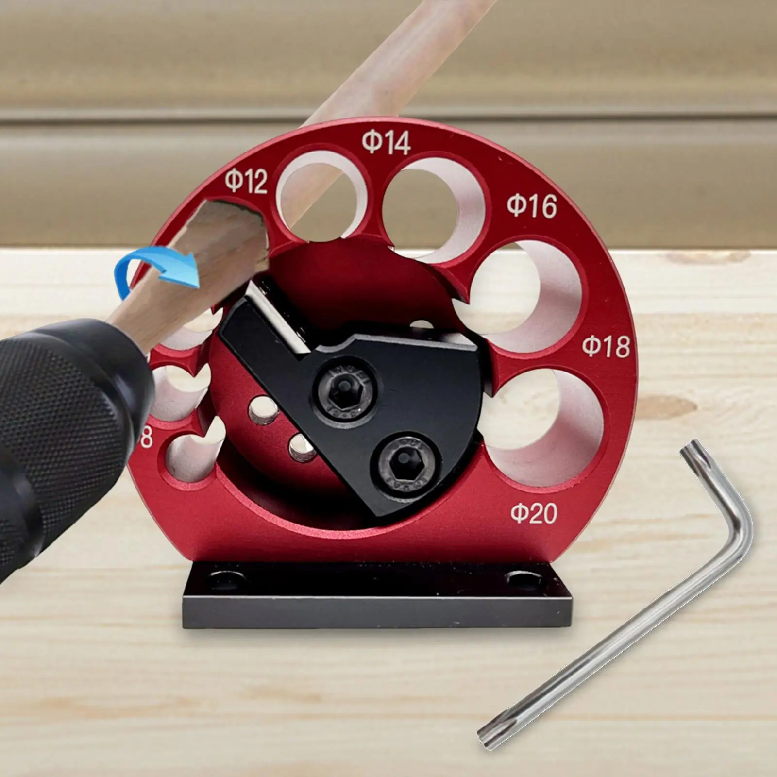 8 in 1 Woodworking Doweling Maker Metric 8mm to 20mm Auxiliary Tool for Woodworking Decoration Workers Carpenter DIY Enthusiast