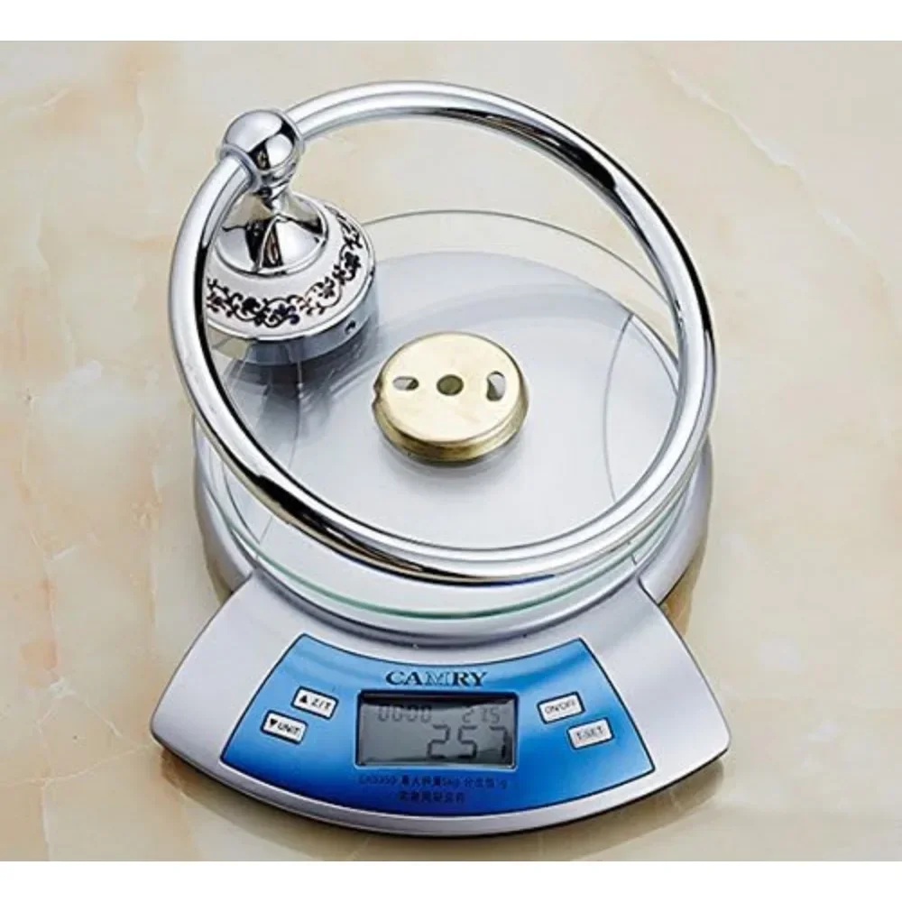 For Bathroom Towel Rack Wall Mounted Towel Ring Stainless Steel Beautifully Carved Base Towel Rack with Polished Finish