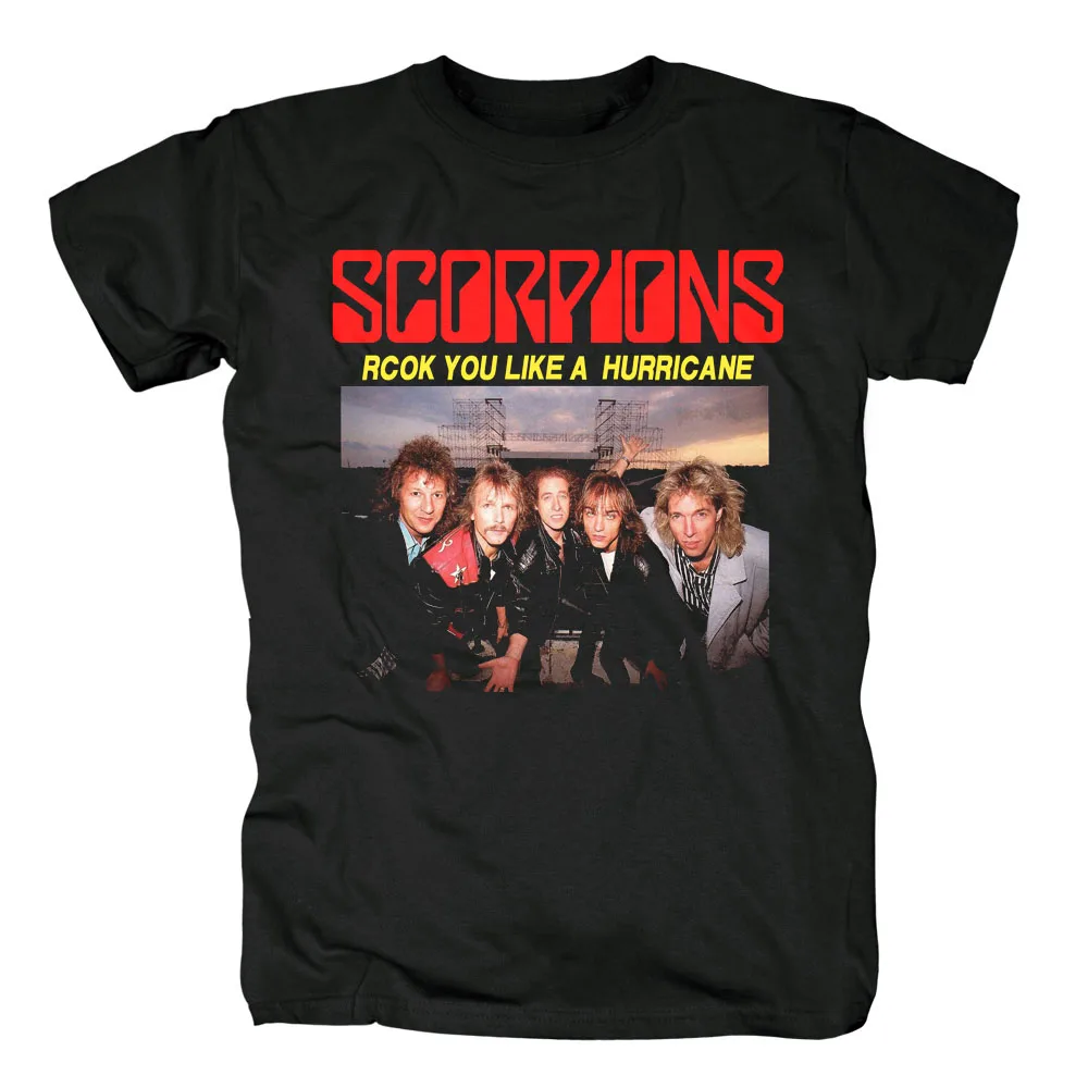 

Scorpions Metal Rock Band Fashoin T Shirt Hip-hop Summer Short Sleeve Cool Breathable Graphic Tops Casual Streetwear Ropa Mujer