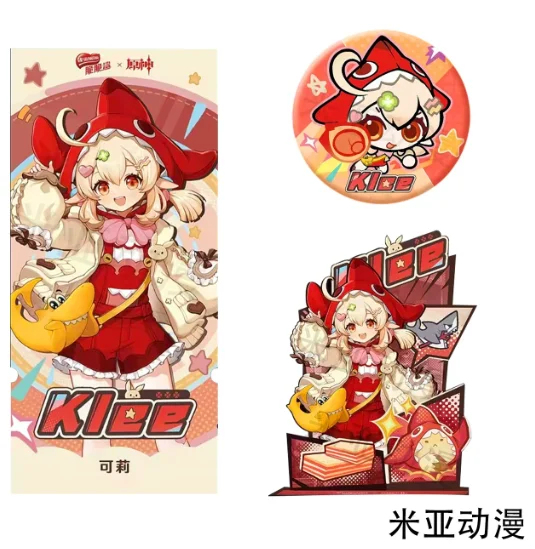 Japanese Anime Genshin Impact Klee Wriothesley Acrylic Stand Figure Model Plate Cosplay Collection Desktop Decor Gifts MM