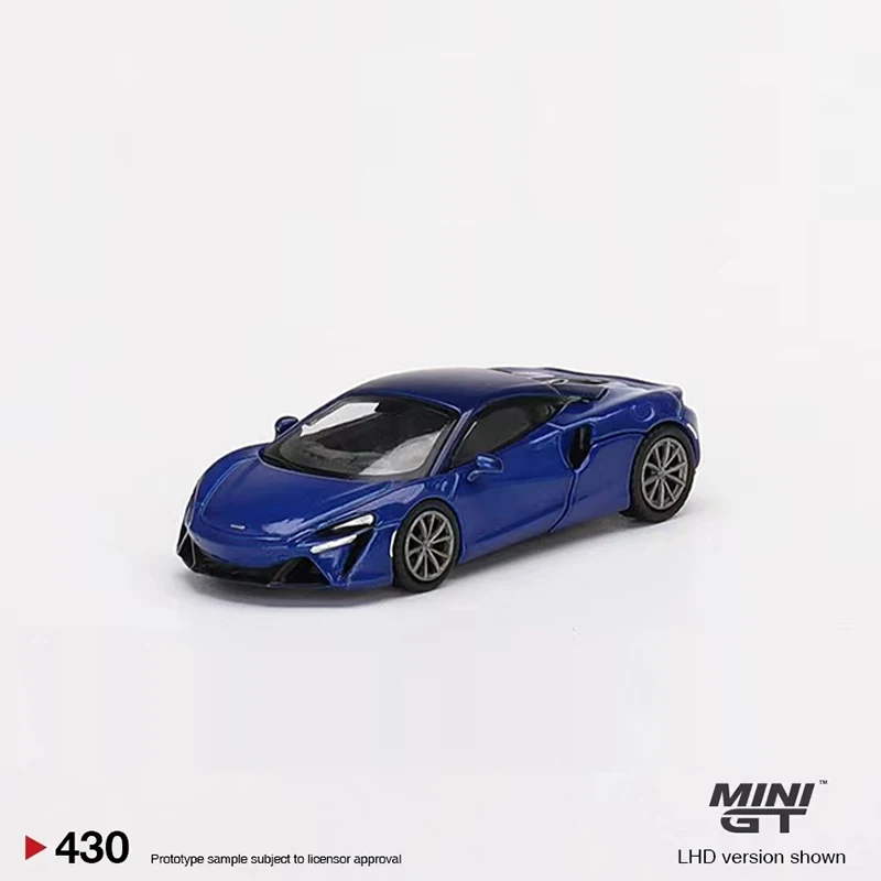 MINI GT 1:64 Model Car Artura Alloy Die-cast Running Vehicle #430 LHD-Volcano Blue Display Gifts