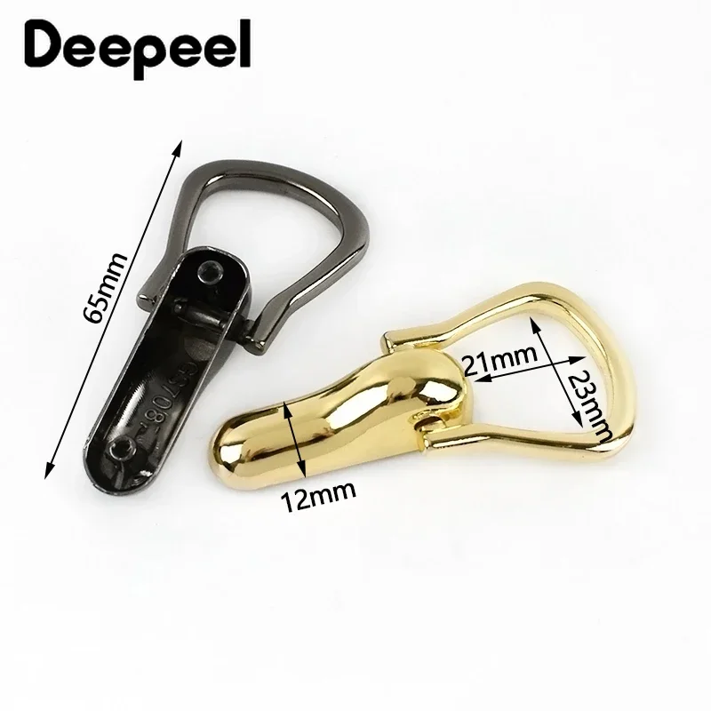 2/4Pcs Deepeel 21mm Metal Bags Side Clip Clasp with Screw Hook Buckle Bag Strap Chain Connector DIY Handbag Hardware Accessories