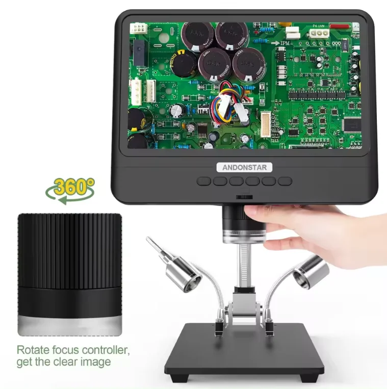 AD208Sデジタル顕微鏡 8.5インチLCDディスプレイスクリーン スコープ デジタル顕微鏡