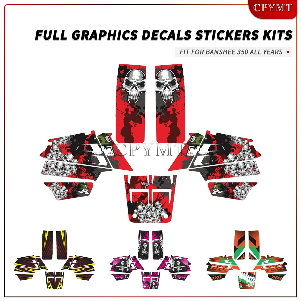 

Новый стиль, наклейка для команды, фоновые графические наборы, подходят для BANSHEE 350 YFZ350 YFZ, все годы ATV