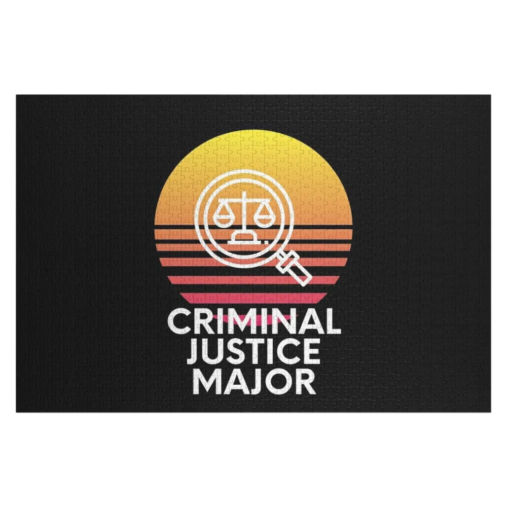 Criminal Justice Major Colorful Sunset College Student Graphic Jigsaw Puzzle For Children Puzzle