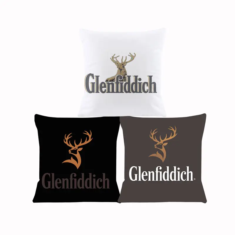 Cushion Cover for Sofa Glenfiddich Pillow Case Cover Seat Car Throw Pillowcase 45X45cm For Home Decorative SJ-533