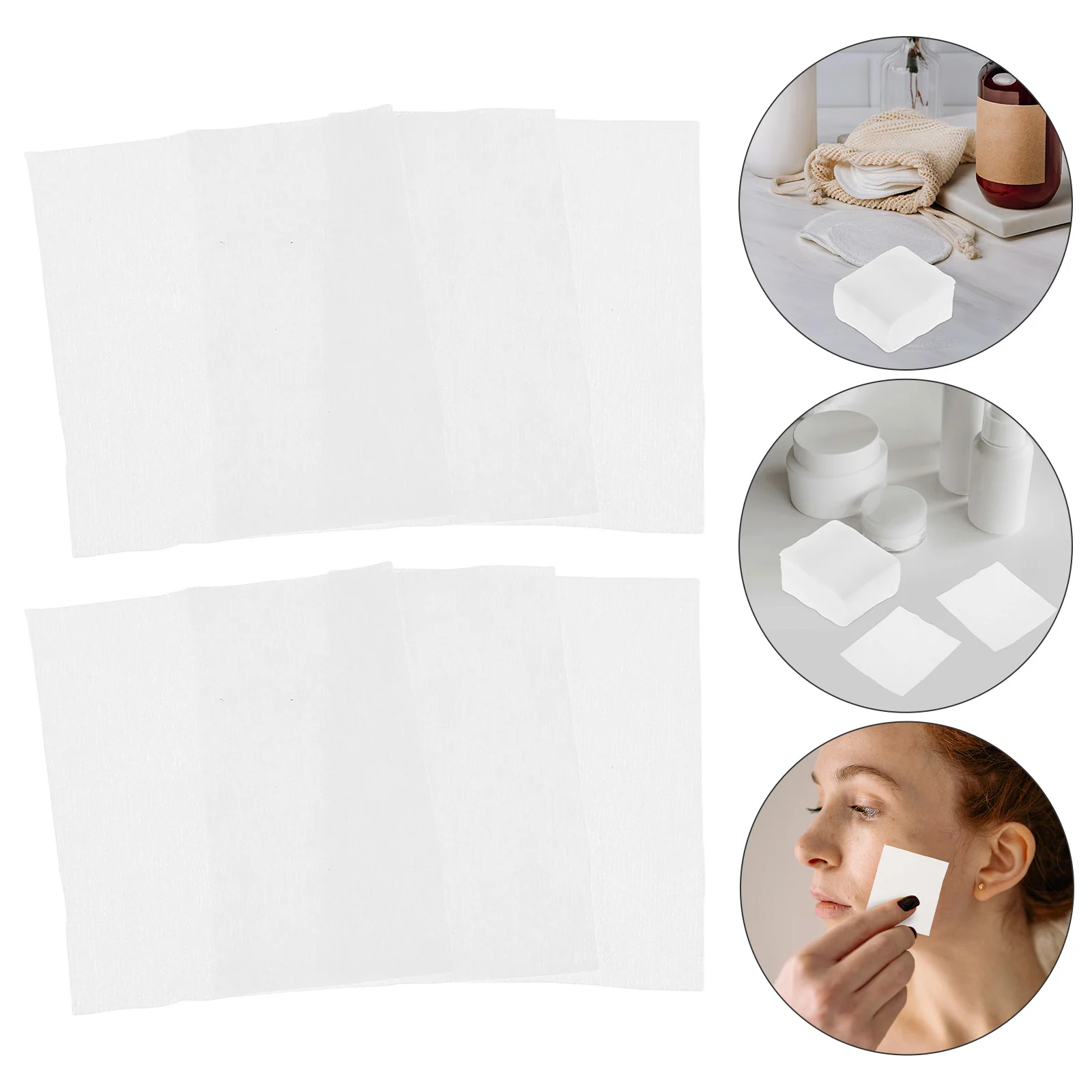 

1200Pcs Makeup Remover Pads Professional Face Cleansing Nonwoven Fabric Facial Pads Makeup Cleaning Accessories Replacement