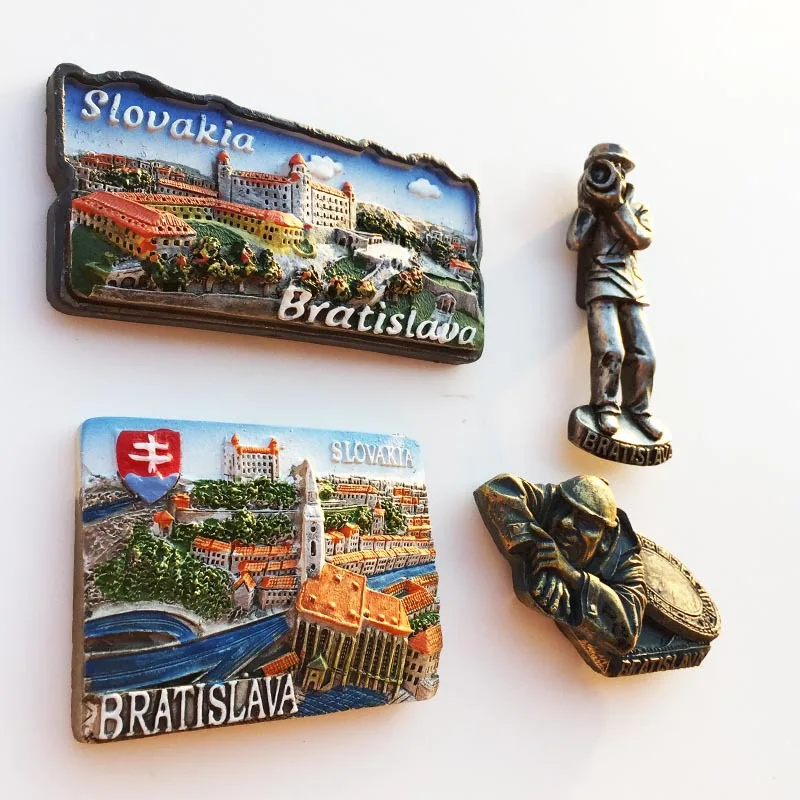 Slovakia 3D Fridge Magnets Tourism Souvenir Resin Refrigerator Magnets Sticker Collection Handicraft Gift Decoration Articles