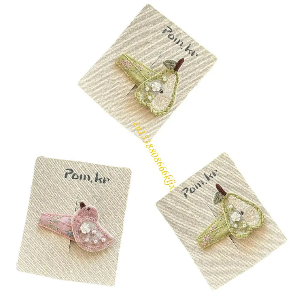 

Handwoven Kids Clip Clip Cartoon Design мягкая ткань барретт для девочек боковые аксессуары для волос ежедневная вечеринка 066c