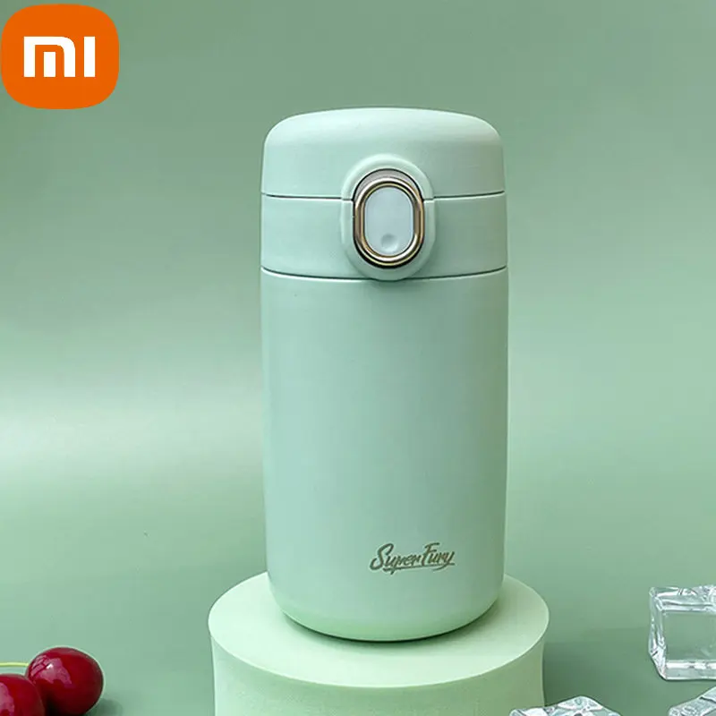 Xiaomi Coffee Thermal Mug 304 Stainless Steel Vacuum Thermos Cold Drink Hot Drink Small-capacity Bouncing Cup Lid Thermo Cup