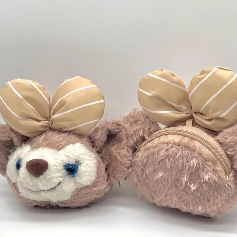 Cute Disney ShellieMay Plush coin purse zipper wallet keychain pendant Creative lipstick headphone storage bag Wholesale gifts