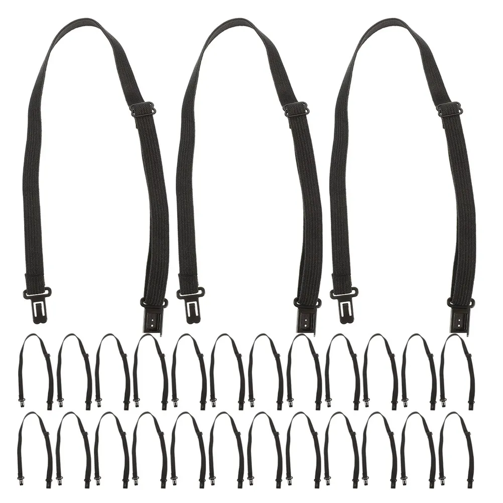 40個入り-ブラック-プレタイド-蝶ネクタイストラップ-調節可能な伸縮性蝶ネクタイエクステンダー-男女兼用-フォーマルな場面用-蝶ネクタイスタビライザー-重い蝶ネクタイ用