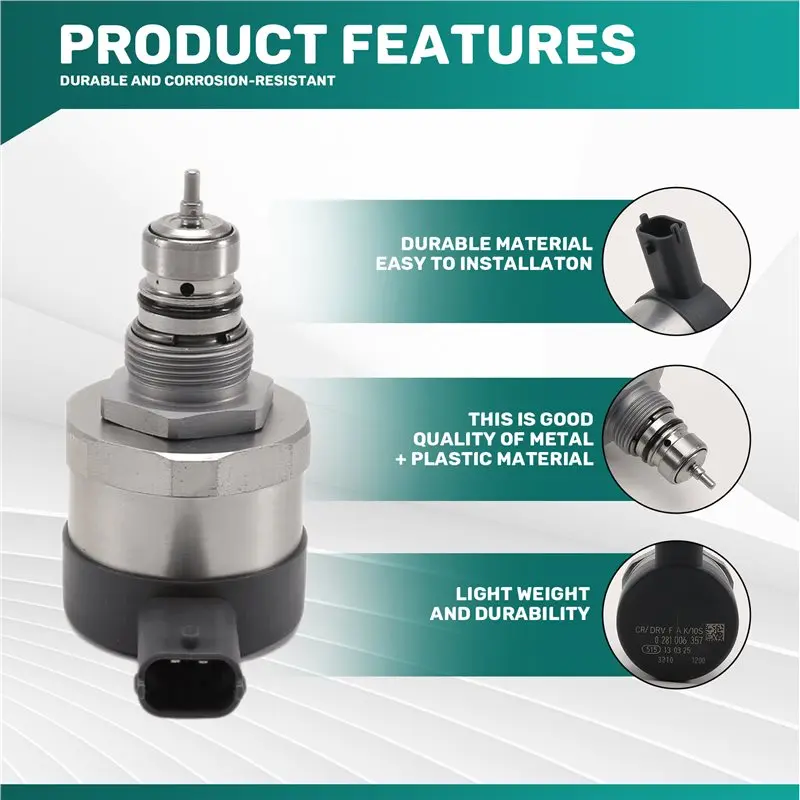 New New Common Rail Fuel Pressure Regulator Sensor 0281006357 0281006017 0281006015 For Cummins B6.7 ISBE4 QSB6.7 Engine Parts