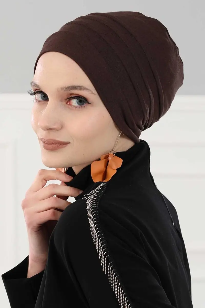 Beret Model hidżab kość kawa