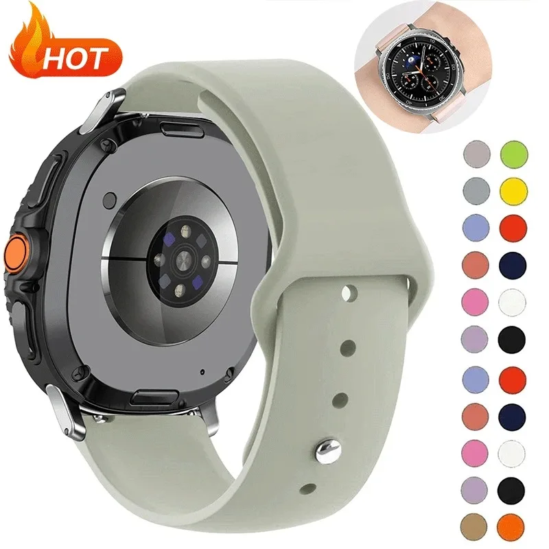 Silikon Weiche Für Samsung Uhr Ultra47mm Armband Armband Ersatz Frauen männer Keine Lücke für Galaxy Watch8 40 44mm/8Classic Correa