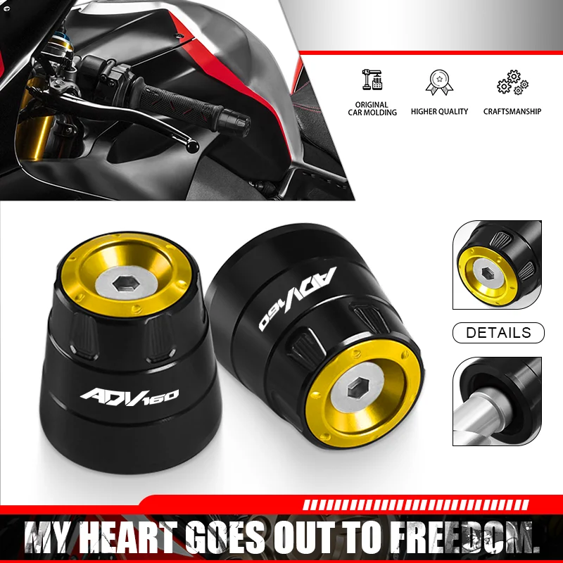 For ADV150 ADV160 ADV350 Motorcycle 22MM Universal Handle Bar Grips Cap Handlebar Ends Handle Plugs Silders Counterweight Cap