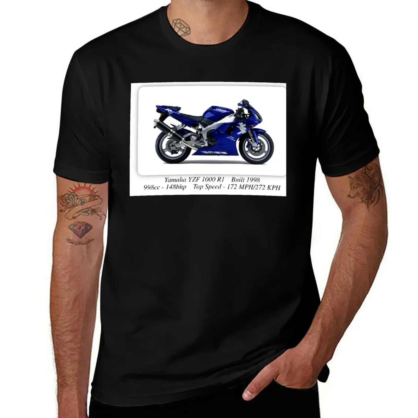 YZF 1000 R1 Motorcycle Print or Poster T-Shirt custom t shirt vintage clothes funny t shirts for men