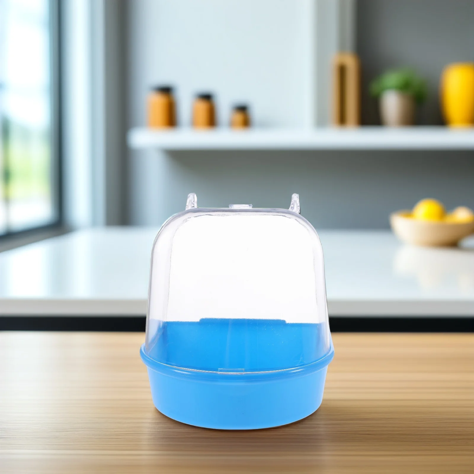 الإبداعية الببغاء الاستحمام مربع قسط ABS حوض استحمام الطيور لقفص الطيور الصغيرة دش حوض الإجهاد الإغاثة الاستحمام الحاويات