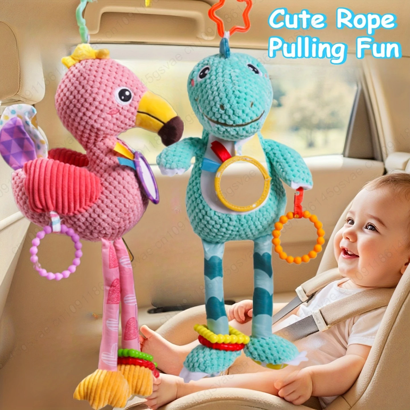 Good Quality Newborn Baby Rattles Plush Stroller Cartoon Animal Toys Baby Mobiles Hanging Bell Educational Baby Toys 0-24 Months