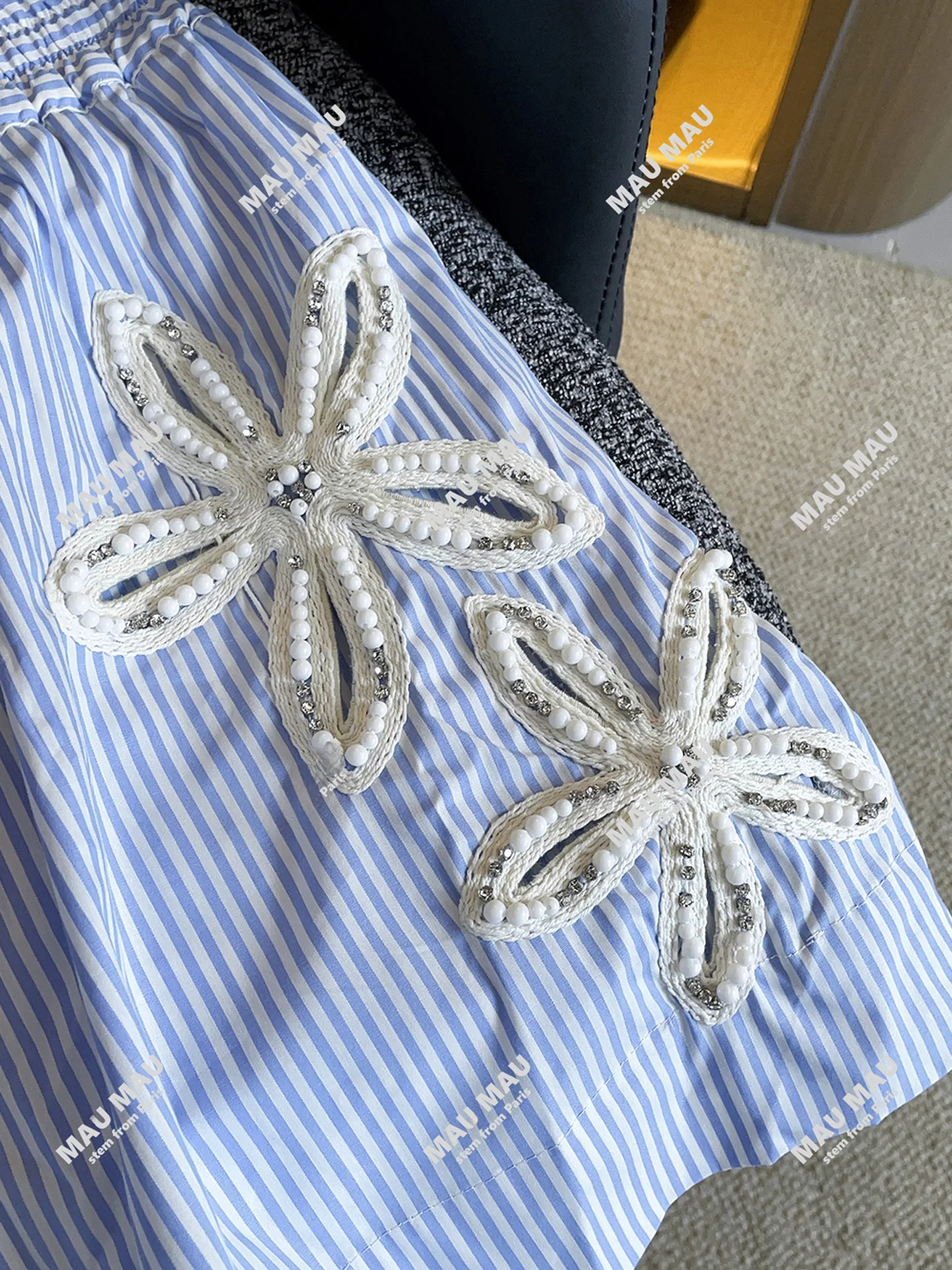 Тяжелые повседневные брюки в полоску с цветочным принтом и высокой талией, прямые брюки для женщин, осенняя сезонная одежда