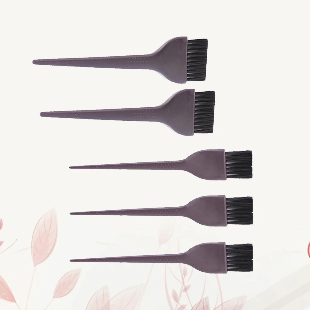 5 pçs conjunto de escova de tingimento de cabelo profissional cerdas de ponta fina para aplicação de cor uniforme salão de beleza diy uso doméstico escova de cor de cabelo