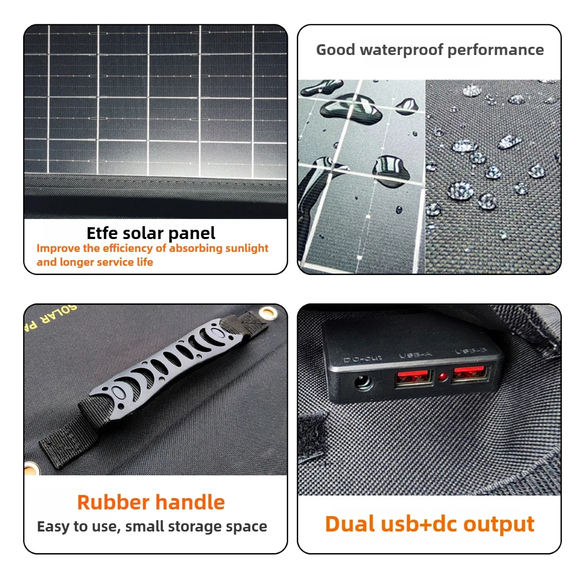 50W 90W Foldable Portable Sola - Solar Emergency Charger recension och pris