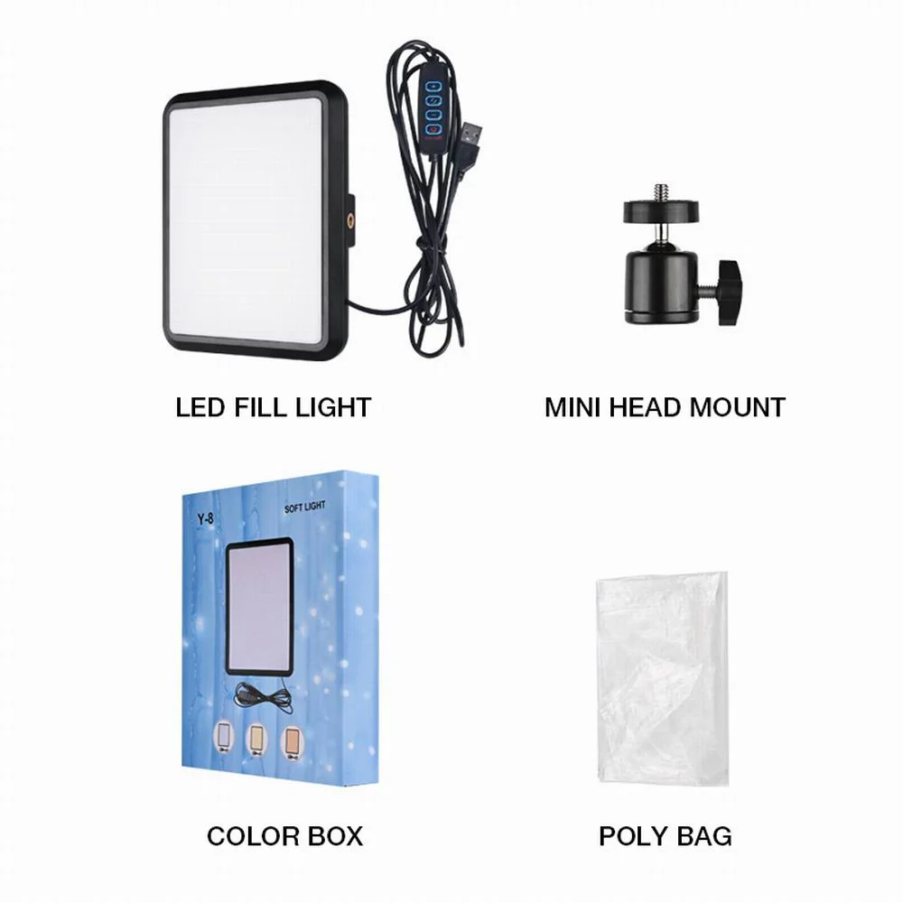photo studio pro フォトスタジオ用照明キット 8 Inch Led Photography Video Light 2800K-7000K Panel Lighting