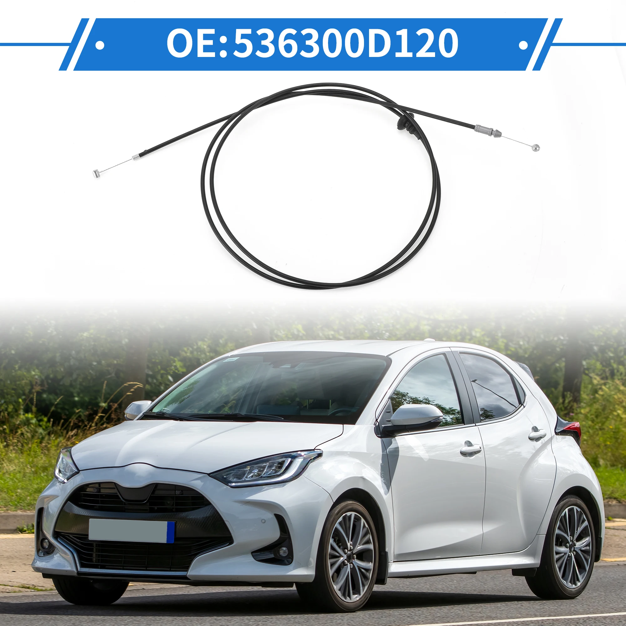 UXCELL Hood Release Cable No.536300D120 Hood Latch Cable for Toyota Yaris 2008-2011