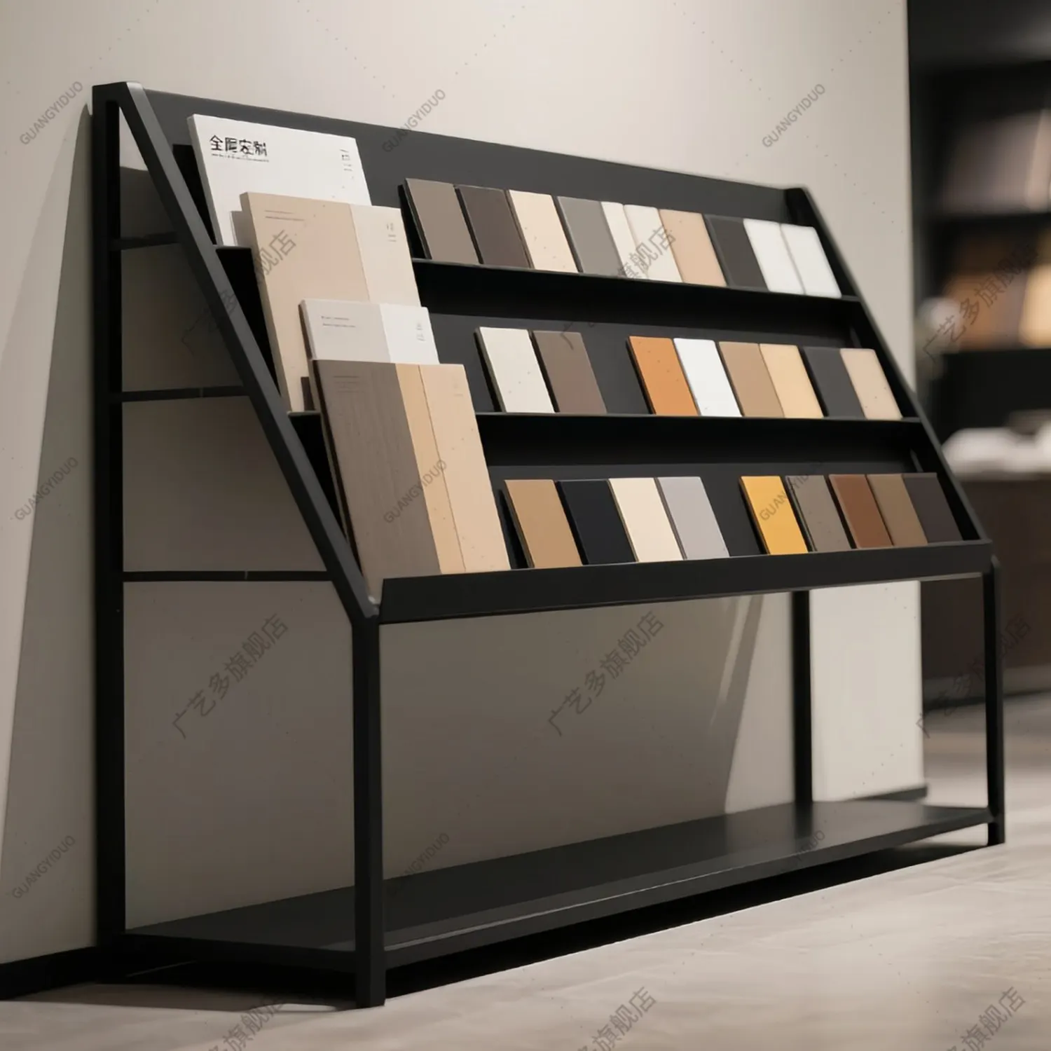 

Блок с образцами плитки Swatch, алюминиевая подложка, образец каменной напольной плитки, вертикальная демонстрационная подставка