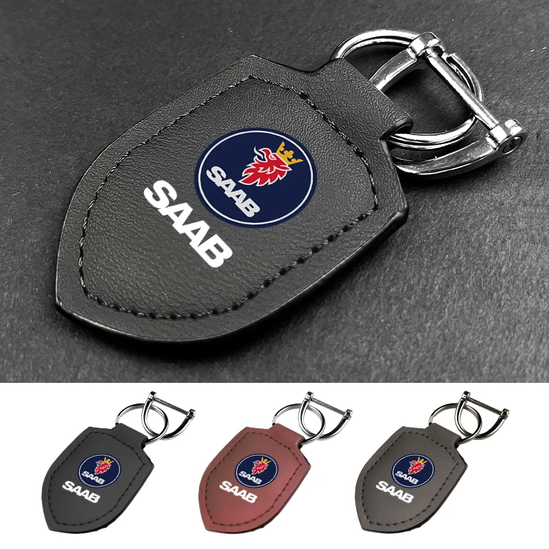 Car Keychain Auto Logo Keyring Key Ring Hanging Holder Accessories For SAAB 9-4X 9-7X 9-3 9-5 9-2X 9-X 9000 900 600 99 Monster