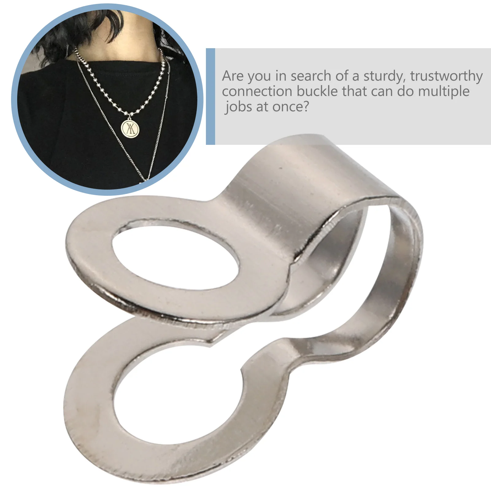 125 pezzi catena di perline doppio anello fibbia l'etichetta passanti connettore in ferro regalo fibbie di collegamento artigianato connessione metallo versatile