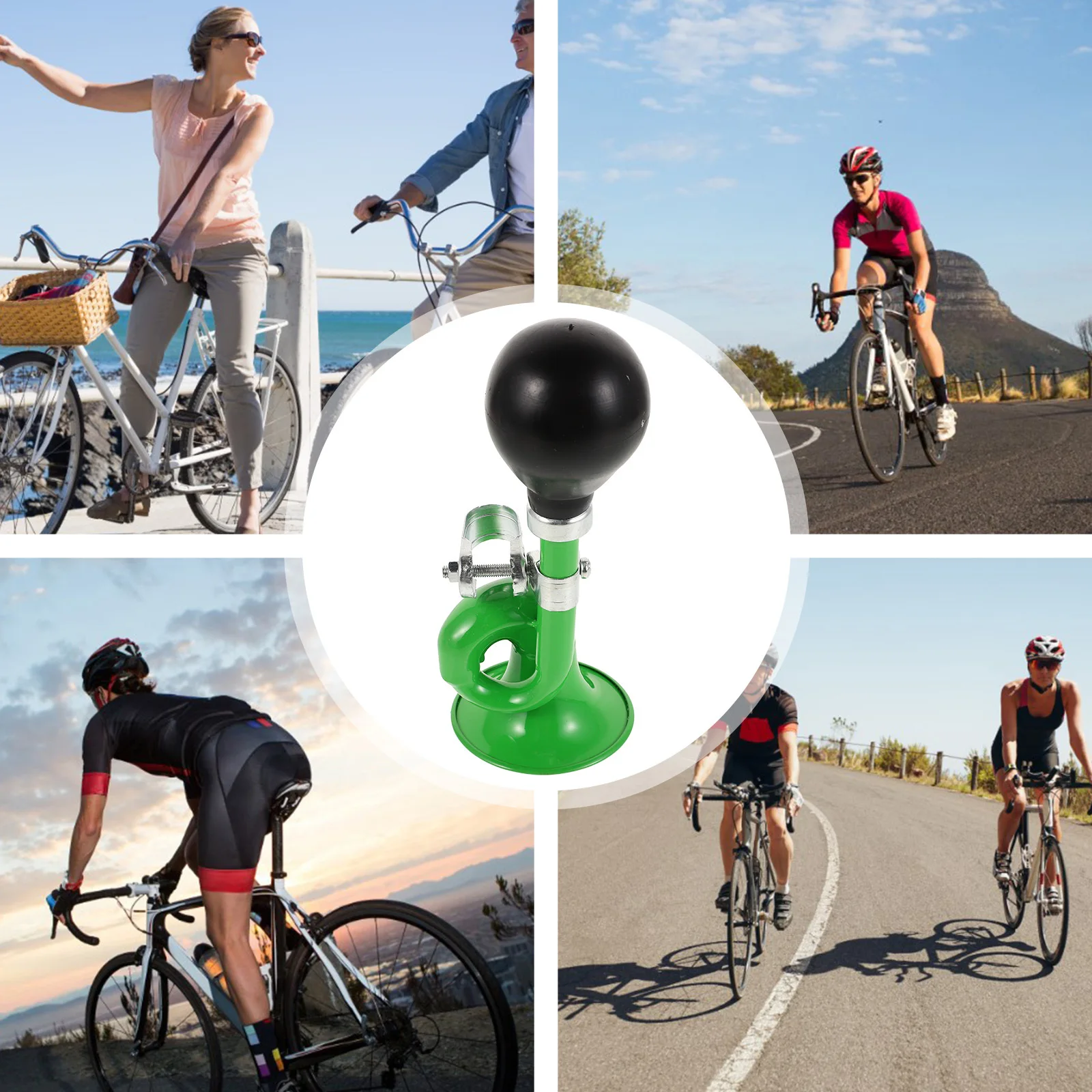 Curved Colorful Bicycle Snail Horn Loud Bike Horn for Mountain Bike Handlebar Cycling Accessories Bicycle Bell