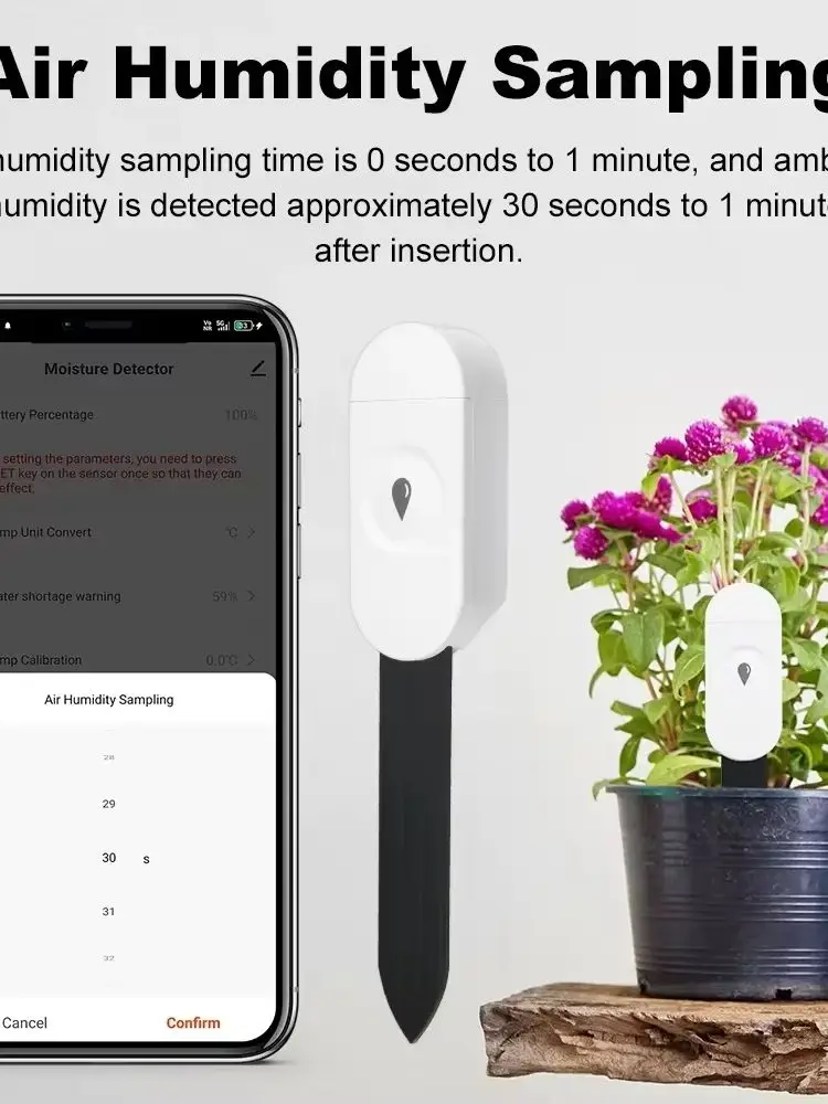 Tuya Smart ZigBee Bodenfeuchtesensor, Temperatur- und Feuchtigkeitsmesser, Thermo-Hygrometer, Gartenautomatisierung, Bewässerungsdetektor