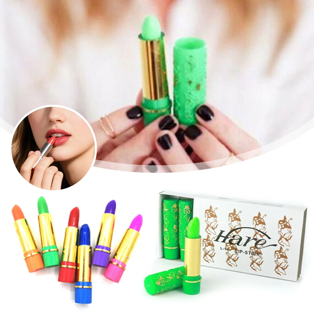 6 Pz/lotto Termocromico Stile di Moda Colore Rossetto Colore di Lunga Durata Idratante Lip Liner Tubo Farfalla Colore Rossetto Set
