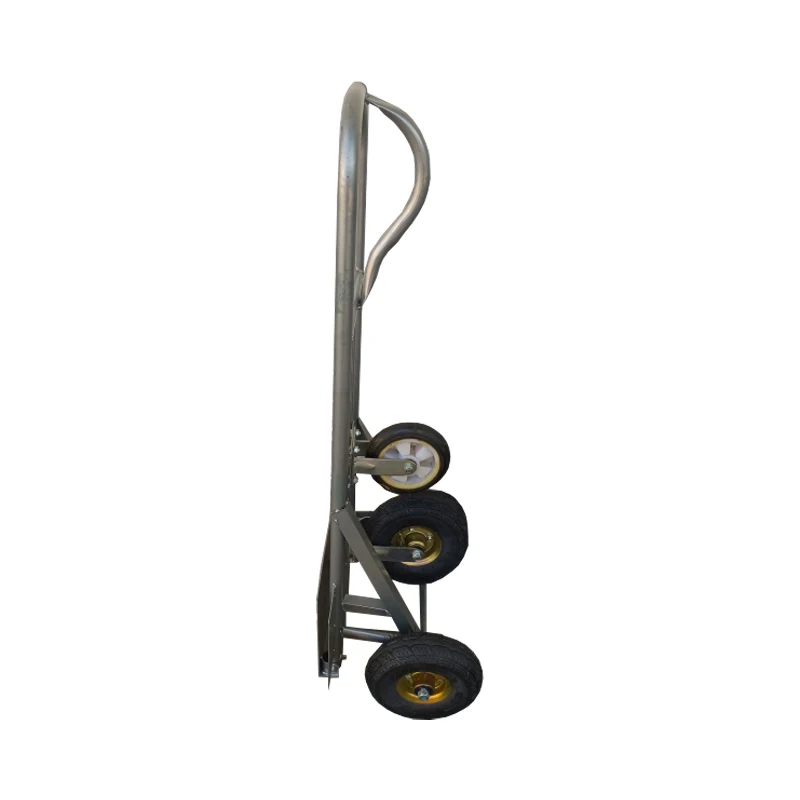 250kg P-Type Handle Steel Four-Wheel Stair Climber Hand Truck Goods Wagon Handcarts Trolley Powder Coated