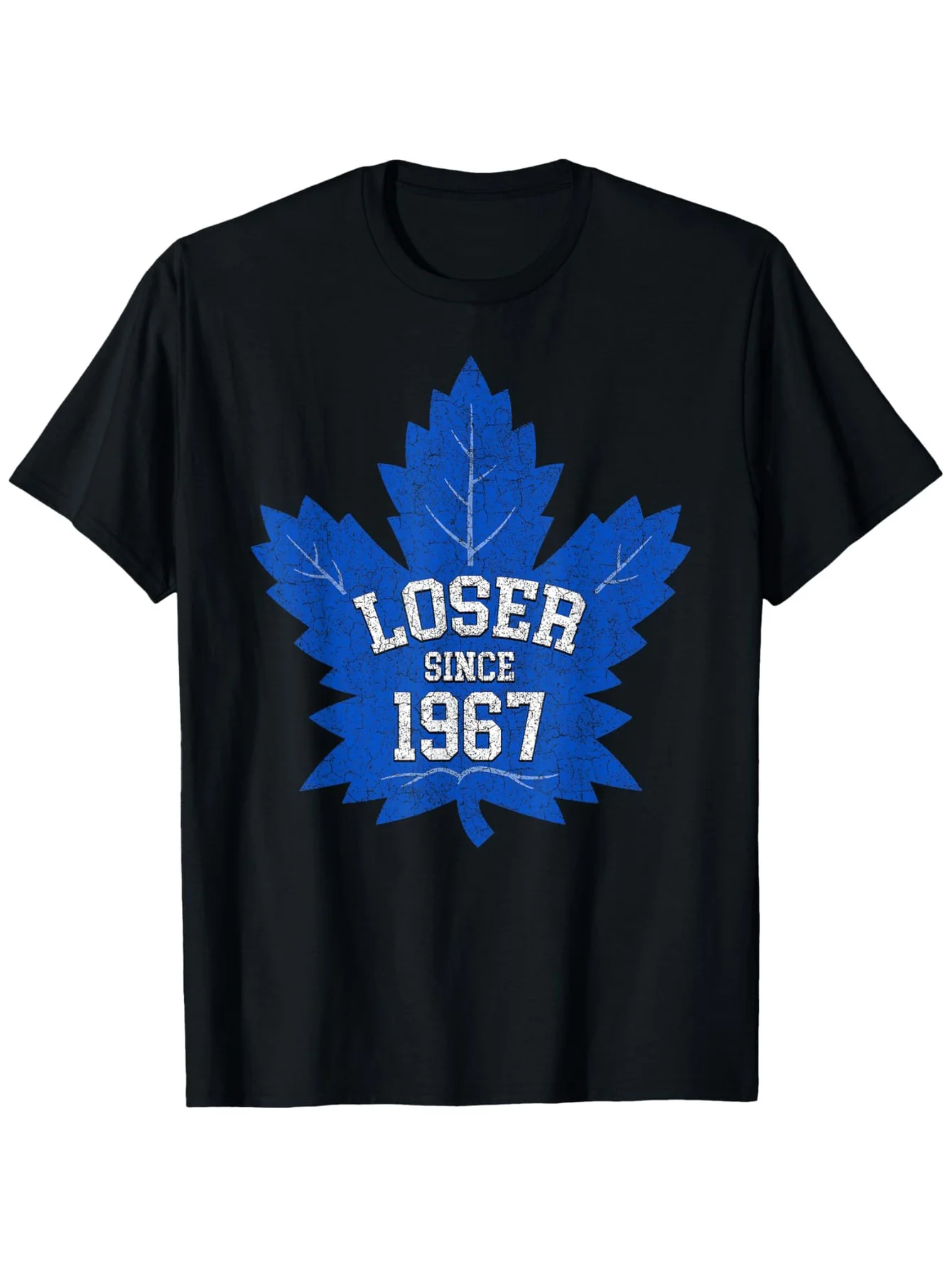 

Loser Since 1967 Maple Tree Leaves Blue T-Shirt