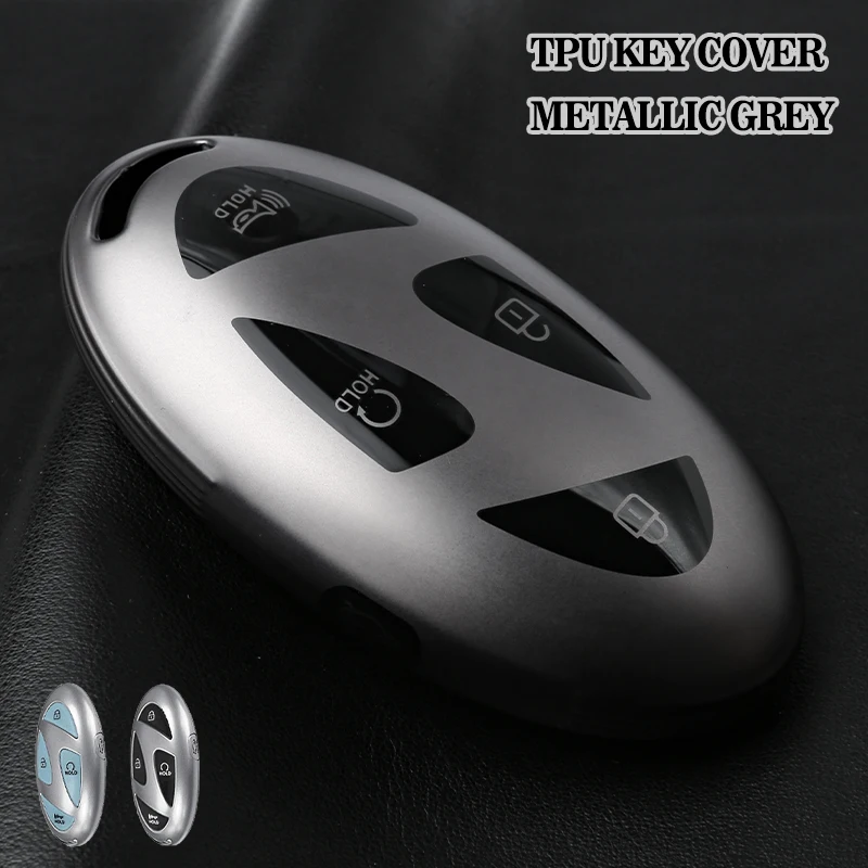 현대 아이오닉 6 용 키 포브 커버, 소프트 TPU, 자동차 키 케이스 보호대, 키체인 포함, 현대 아이오닉 6 그랜저 GN7 KON과 호환 가능