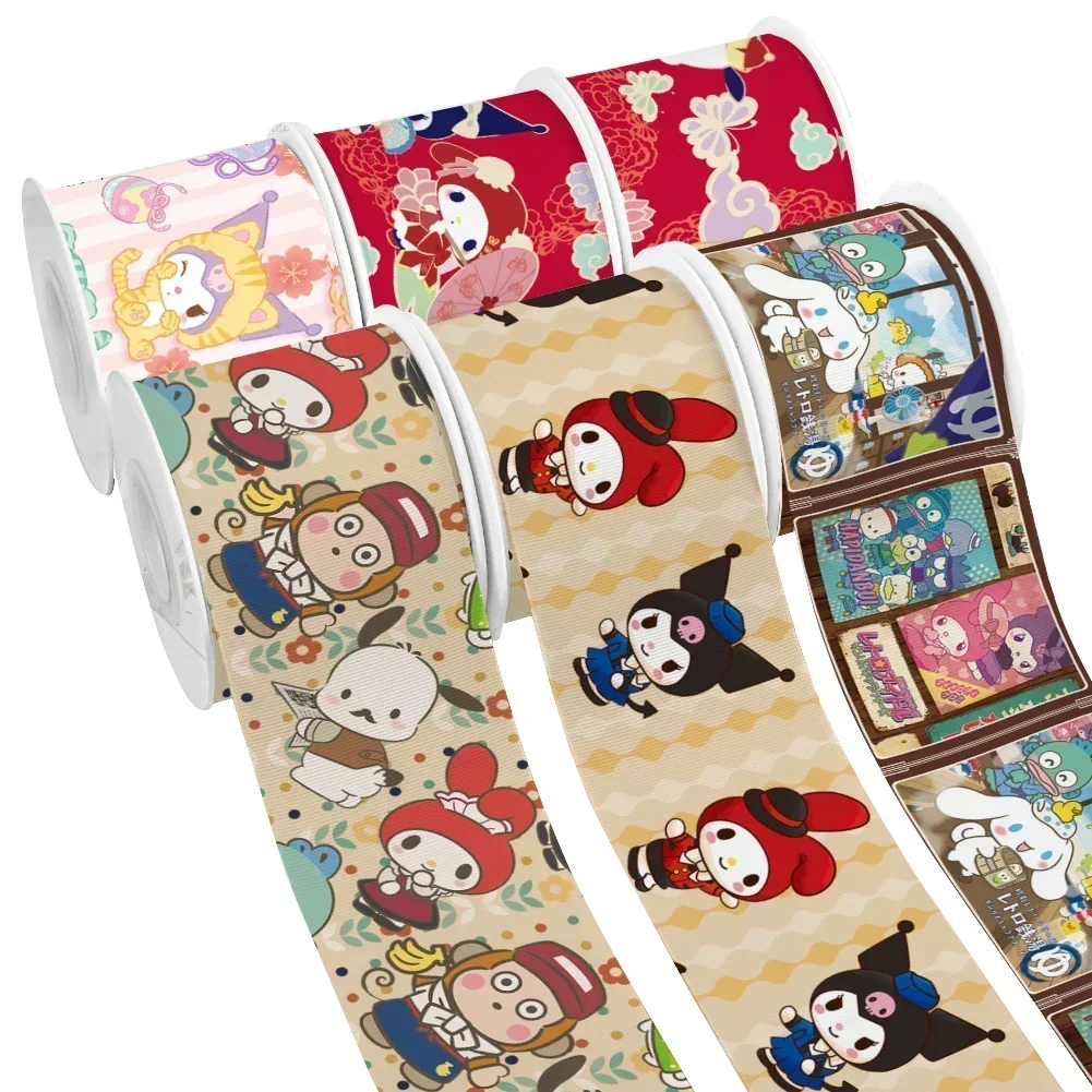 10 Yards Addorable Friends Sanrio Characters Ribbon My Melody Grosgrain Satin Ribbon For DIY Handmade Decoration Materials