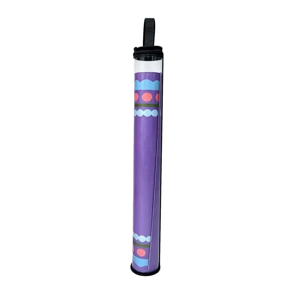 Roll Up Game Mat Holder Mahjong Storage Tube with Zipper Handle Pvc Carrying Case for Game Mats Space-saving Rollable for Travel