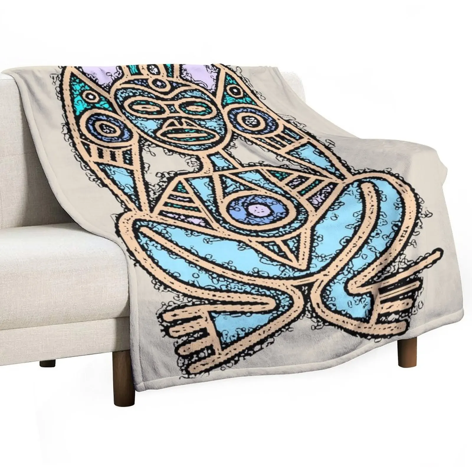 ATABEY GODDESS TAINO SYMBOL pastel colors Throw Blanket Weighted Single Blankets