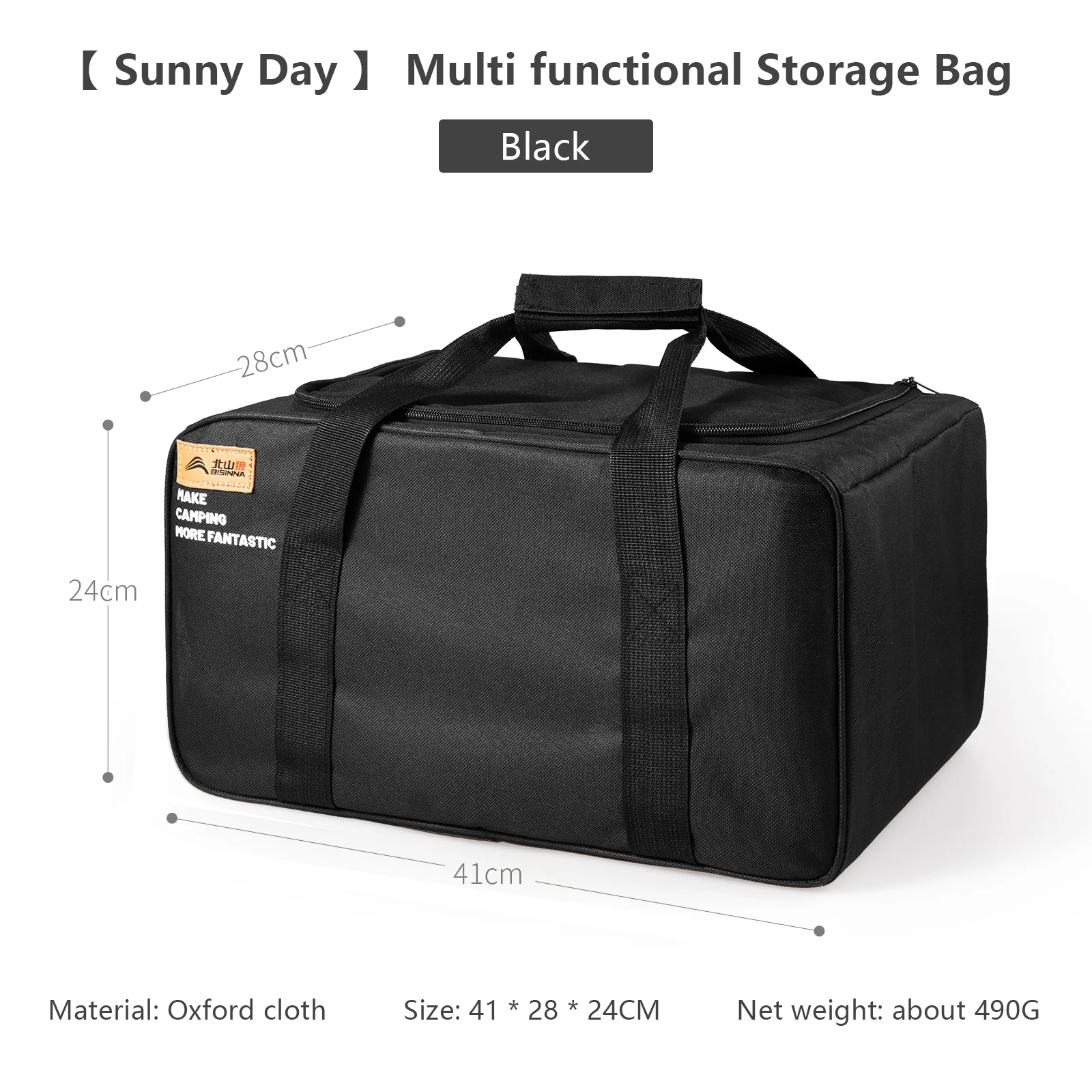 BISINNA Outdoor Camping Tas 26L Opvouwbare Gastank Opbergtas Picknick Kookwas Container Kampbenodigdheden Verstelbare Partitie