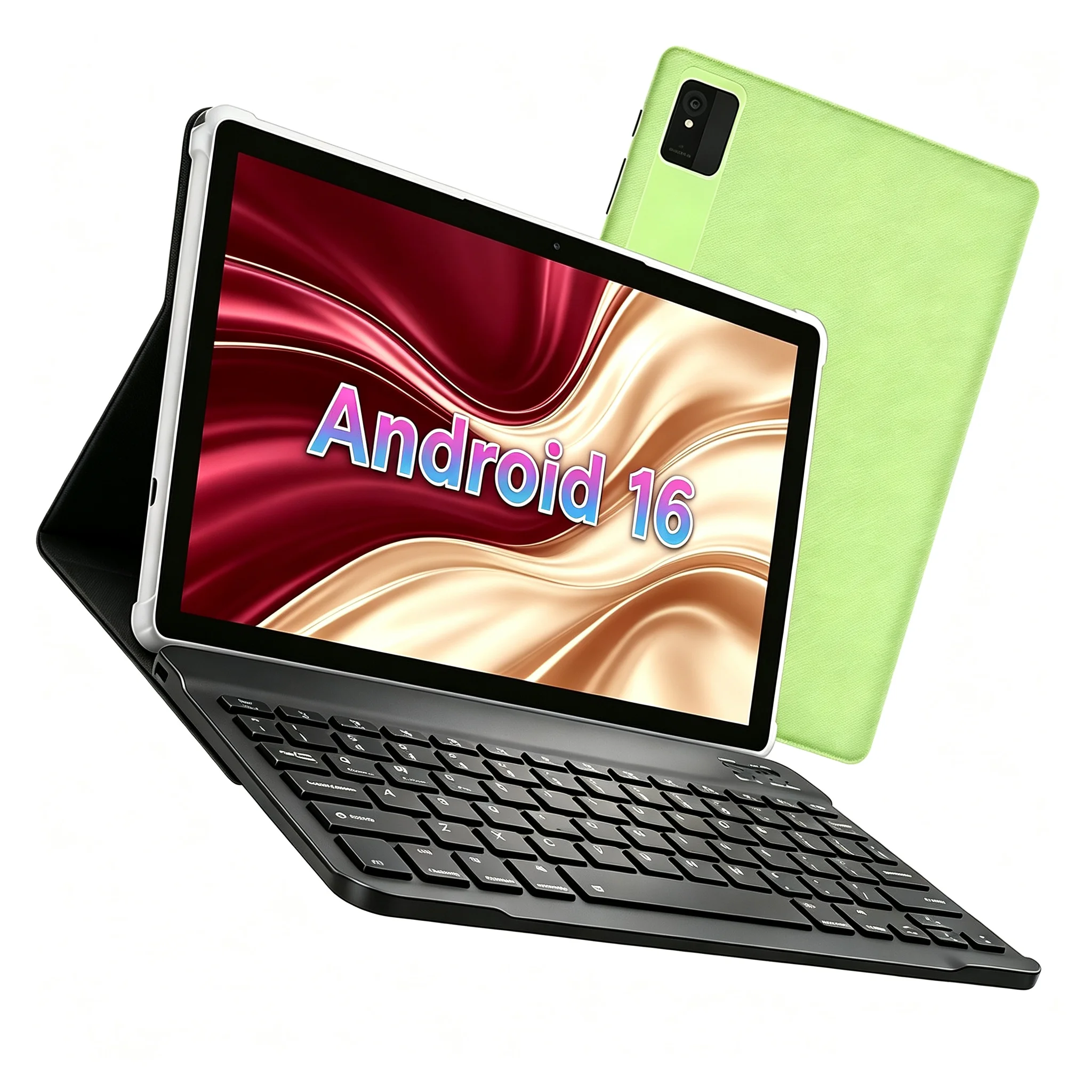 Paitanry Tablet With Keyboard Android 16 10.1 Inch Octa Core 12GB RAM 128GB ROM 5000mAh Dual WiFi Bluetooth Lightweight Portable
