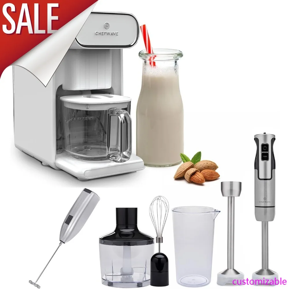 

Sale-Milkmade Non-Dairy Milk Maker With Intermix Hand Blender & Milk Frother (3 Items)