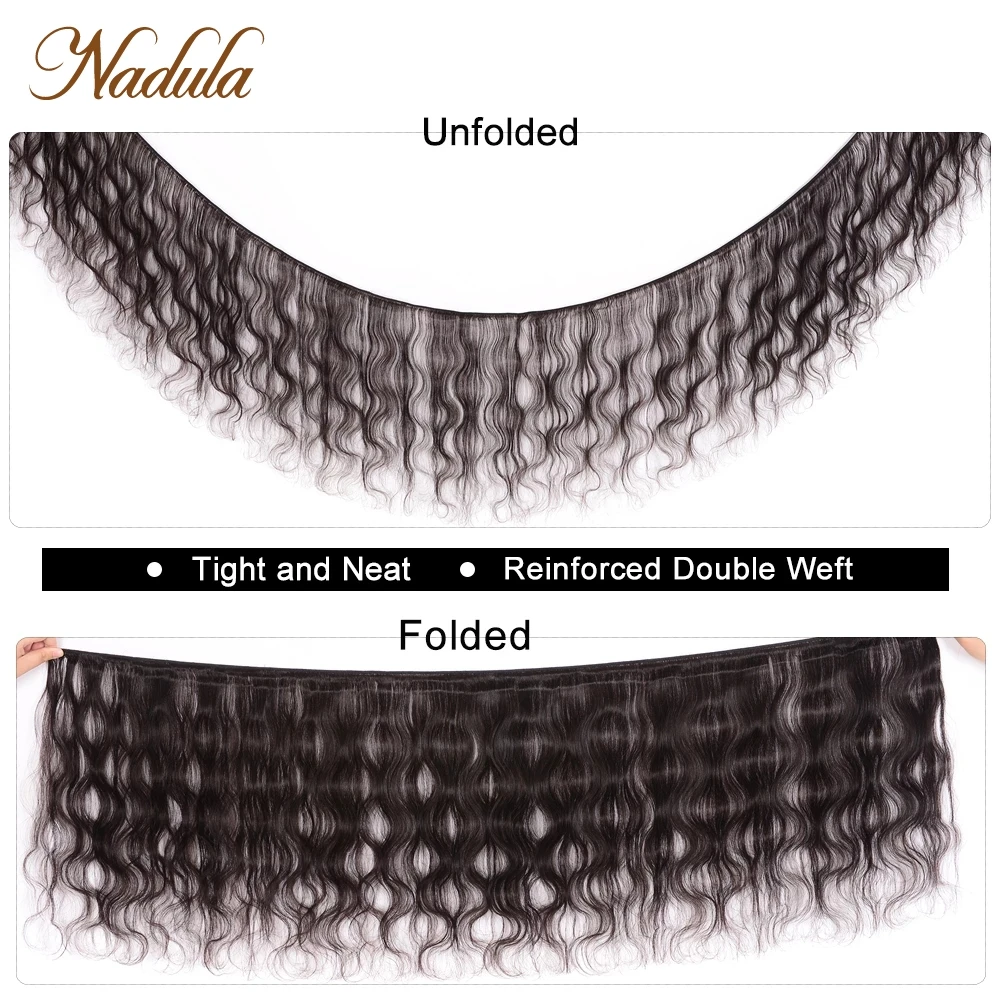 Nadula الشعر 4 حزم بيرو شعر مموج 100% ينسج الشعر البشري 8-30 بوصة اللون الطبيعي تمديدات شعر ريمي #2
