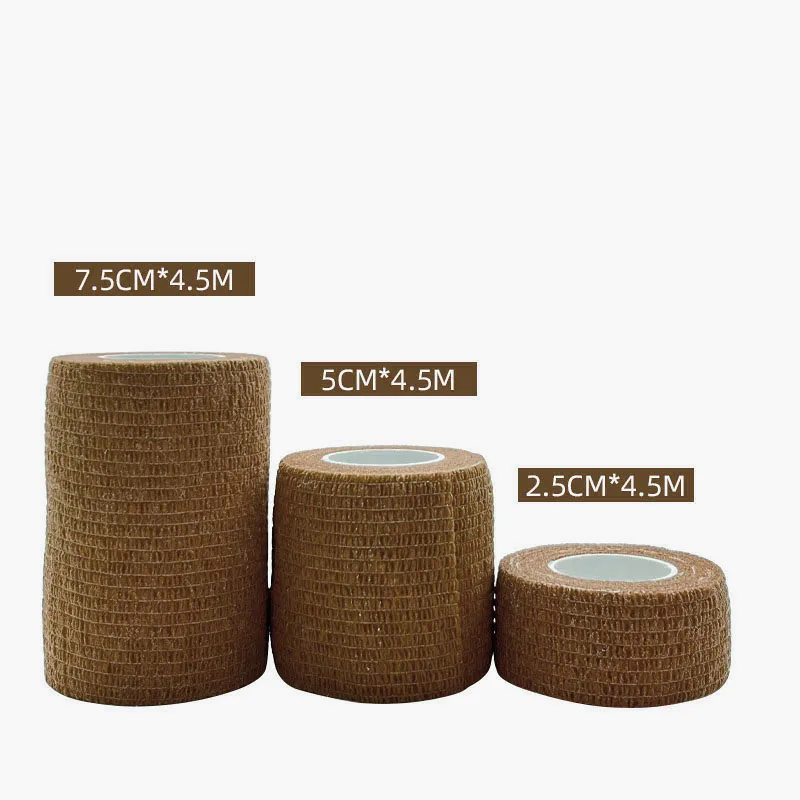 3/6/20PCS Dark Brown Sports Self Adhesive Elastic Bandages Anti-slip Athletic Waterproof  Wrap Tape Elastoplast For Knee Support