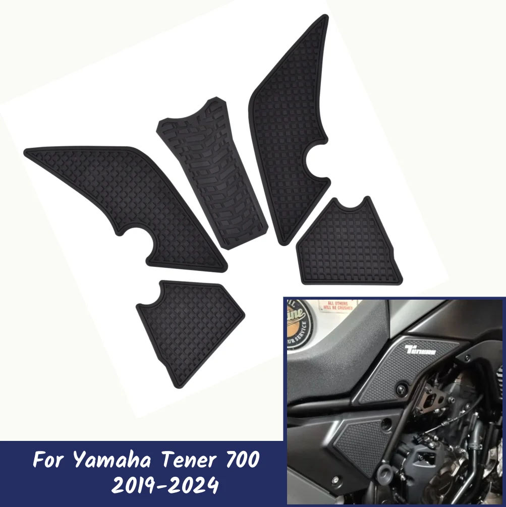 Tener700 Tank Pad Stickers Gas Protector For Yamaha Tener 700 2019-2024 2020 2021 Kit Knee Sticker Motorcycle Decals Accessories