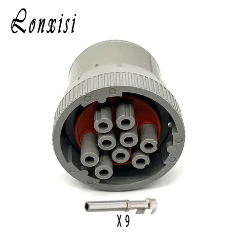 9 Pin HD16-9-16S 3163981 Original Authentic HD10-9-16P Deutsch Plug Car Female Waterproof Connector