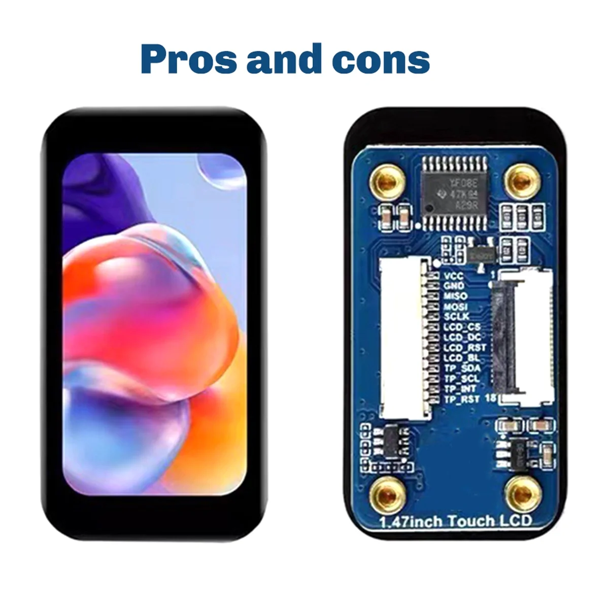 A03R For 1.47 Inch LCD Display Module 172x320 IPS Screen with Expansion Board SPI/I2C Interface Communication