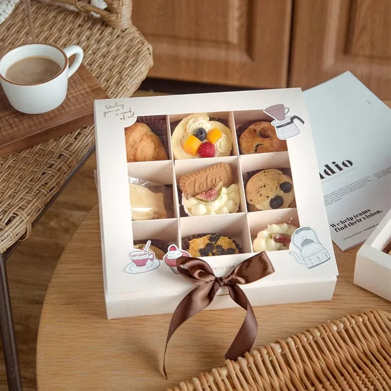 

Cake box 10x10x5 custom size cake packaging bakery cardboard box paper cake dessert box